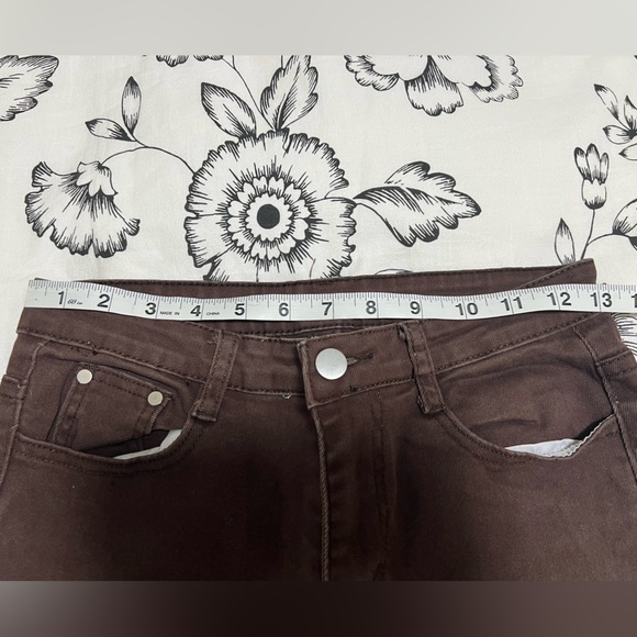 Khaki/Tan Flare Jeans - Picture 3 of 7